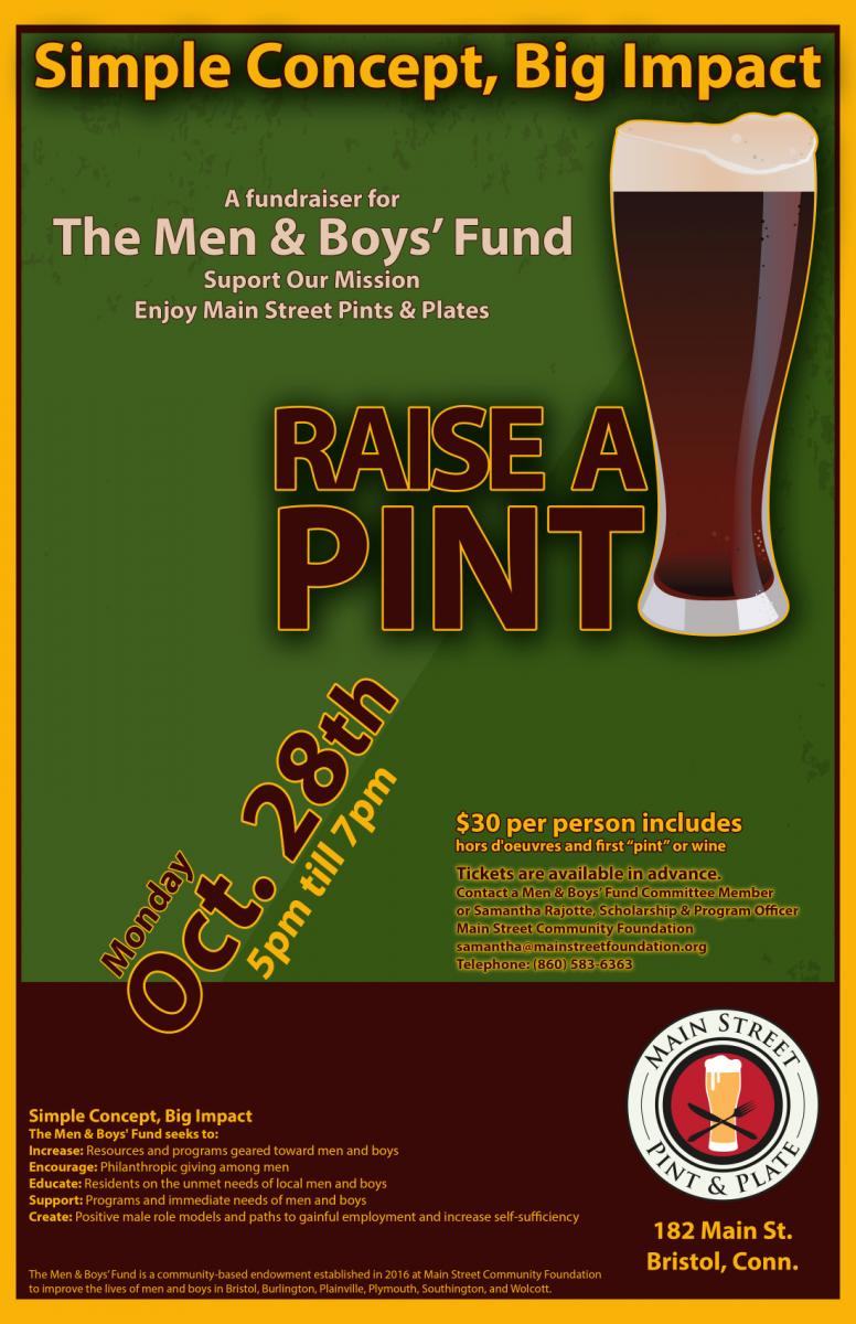 Raise A Pint for Men & Boys